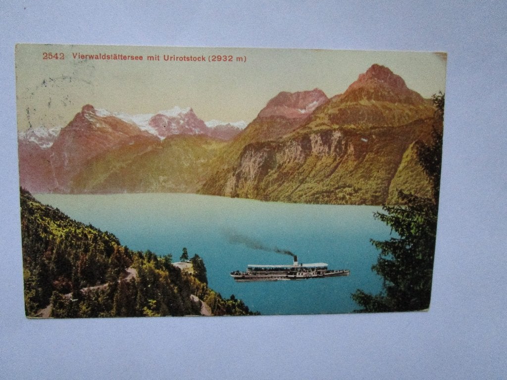 Ansichtkaart Zwitserland - Viierwaldstáttersee mit Uriostock, Verzenden, Voor 1920, Gelopen, Overig Europa