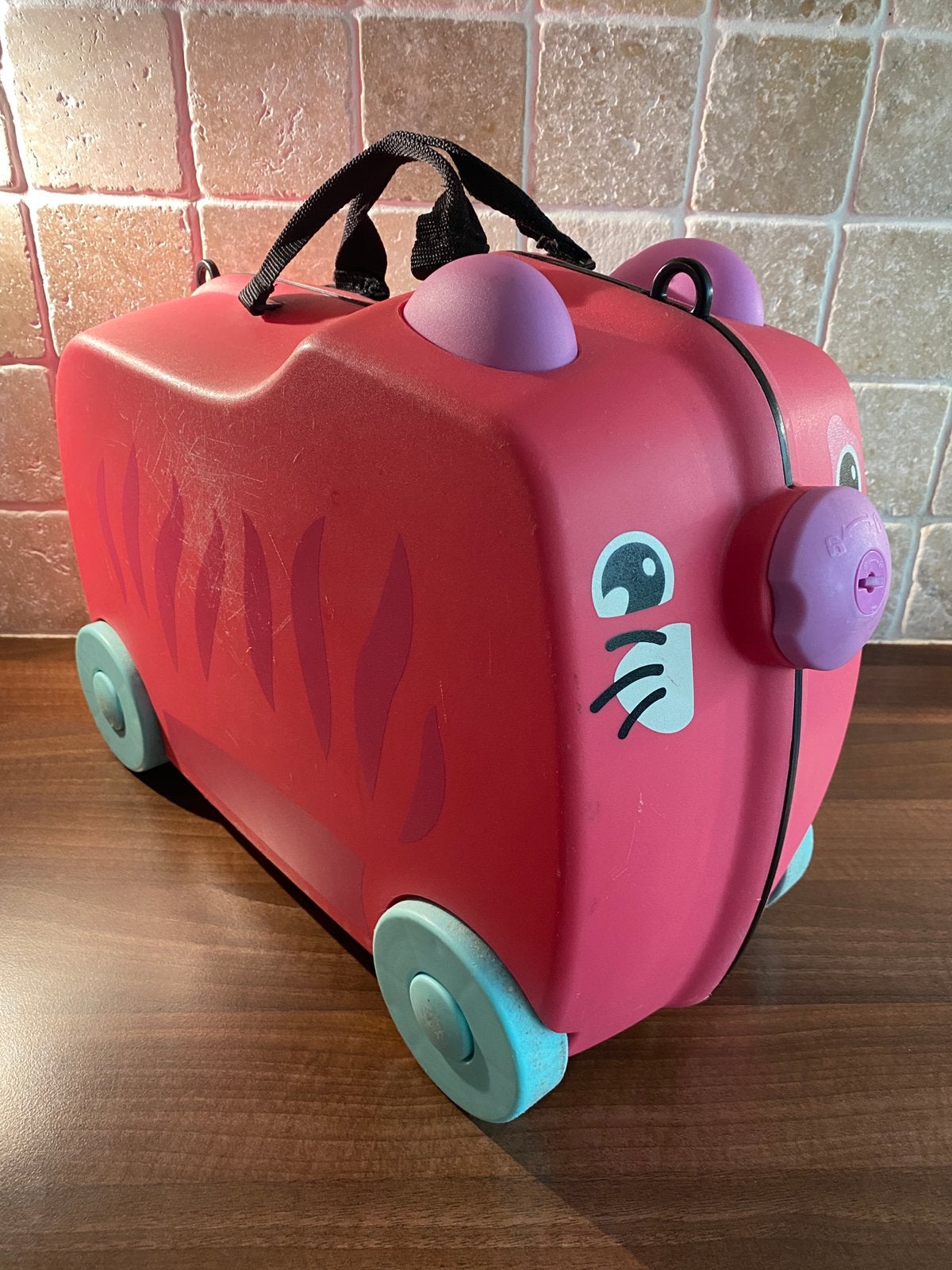 Kinderkoffer, Wieltjes, Gebruikt, Hard kunststof, Minder dan 50 cm