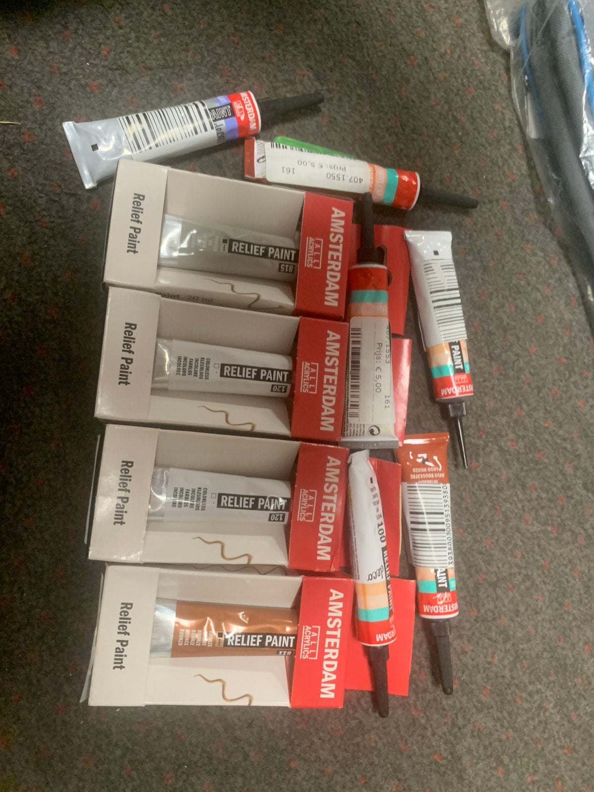 Amsterdam Relief Paint 10 stuks, Ophalen of Verzenden, Nieuw, Acrylverf