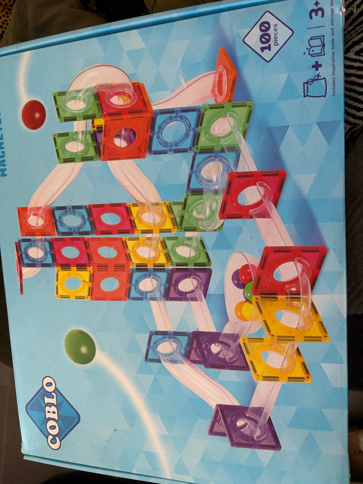 Coblo Magnetische Knikkerbaan 100-delig (Magnetic Tiles), Ophalen of Verzenden, Nieuw, Overige merken