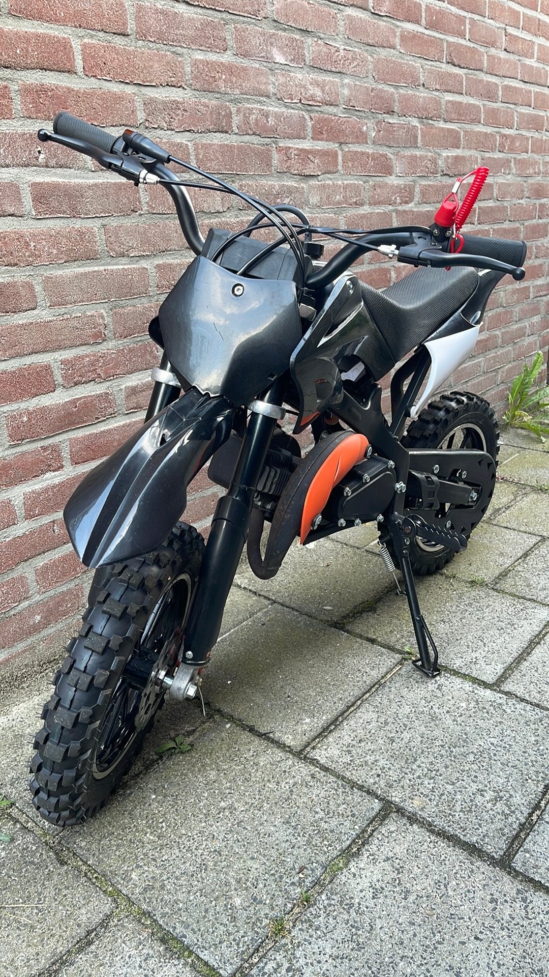 Mini crosser KXD-701A  49cc tweetakt zwart met dodemanskoort, Fietsen en Brommers, Minibikes, Midibikes en Pitbikes, Ophalen, Overige typen