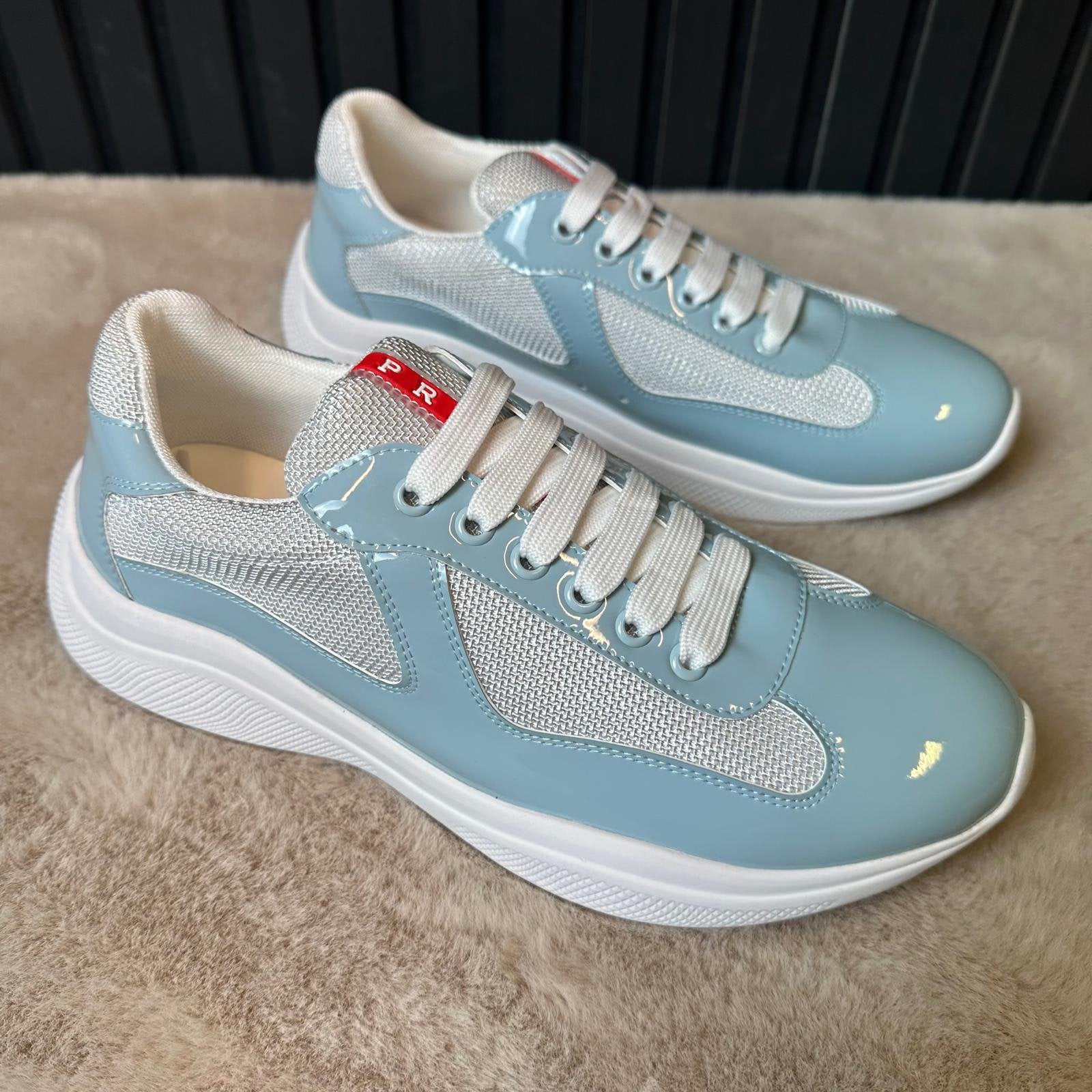 Prada American Cup Babyblauw - Nieuw - 39 t/m 46, Ophalen of Verzenden, Overige kleuren, Sneakers of Gympen