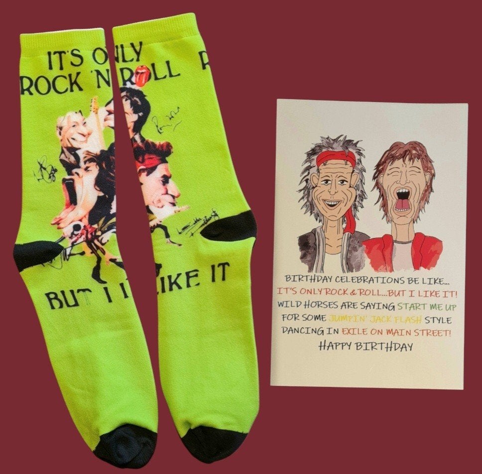 ROLLING STONES SOKKEN + VERJAARDAGS KAART ROLLING STONES, Kleding | Heren, Ophalen of Verzenden, Nieuw, Overige maten, Zwart