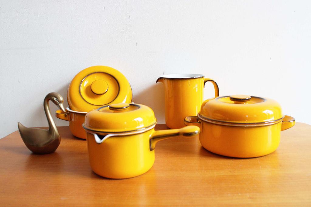Oker geel vintage servies - Thomas Scandic. Retro schalen, Ophalen, O, Scandic, Overige typen