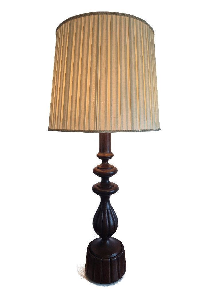 Enorme vintage in hoogte verstelbare Temde design tafellamp, Ophalen, Gebruikt, Hout, 150 tot 200 cm