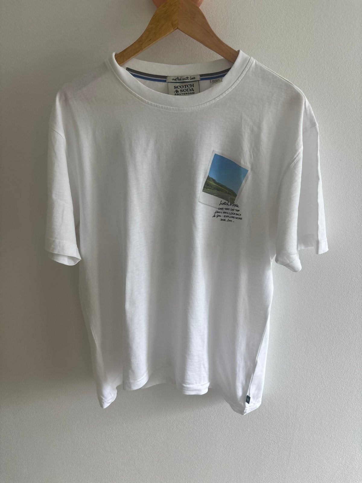 Scotch&Soda T-shirt, Ophalen of Verzenden, Zo goed als nieuw, Maat 48/50 (M), Wit