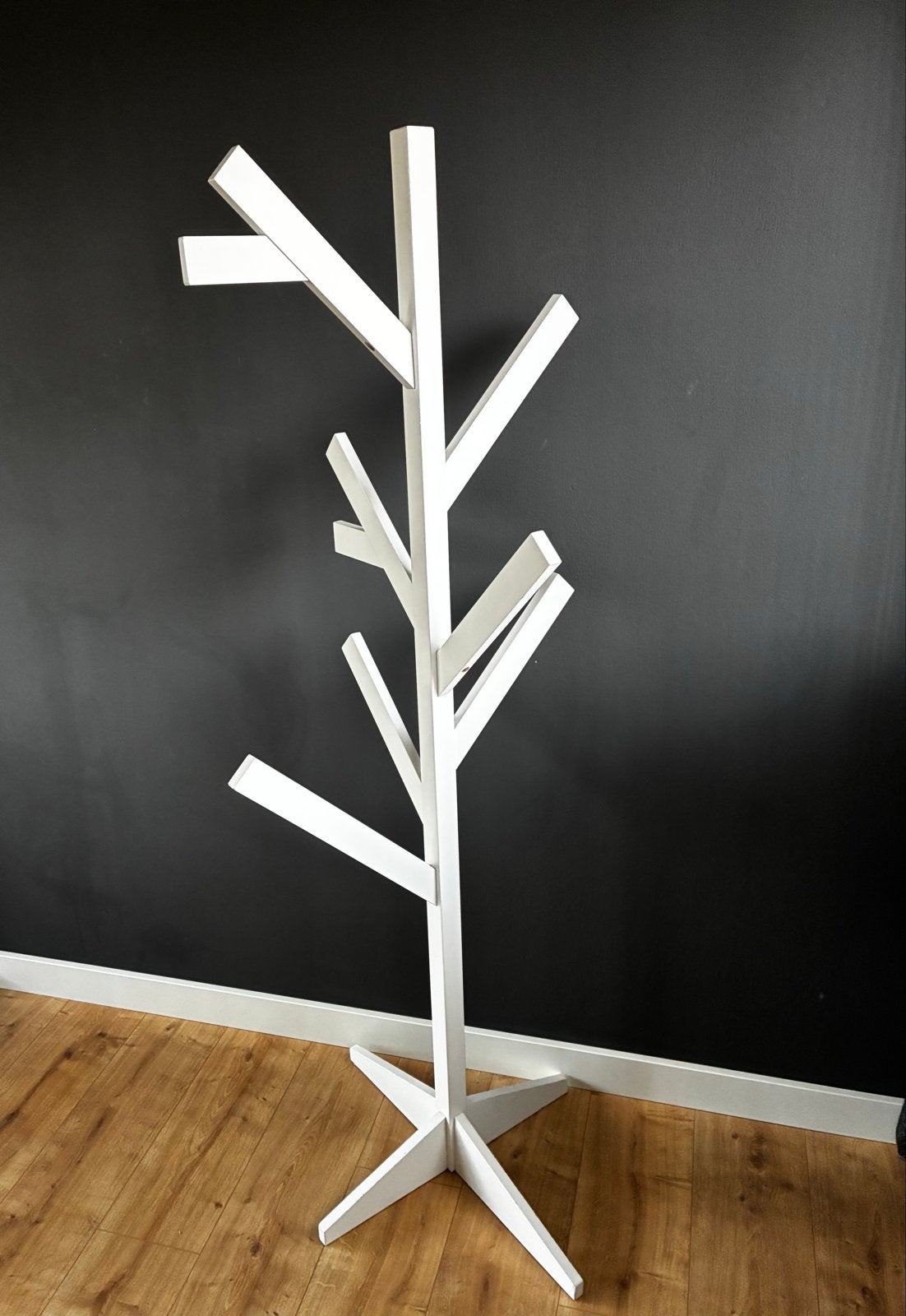 Woood Kapstok Wit Hout - Boom Design, Ophalen, Hout, Staande kapstok, 150 tot 200 cm