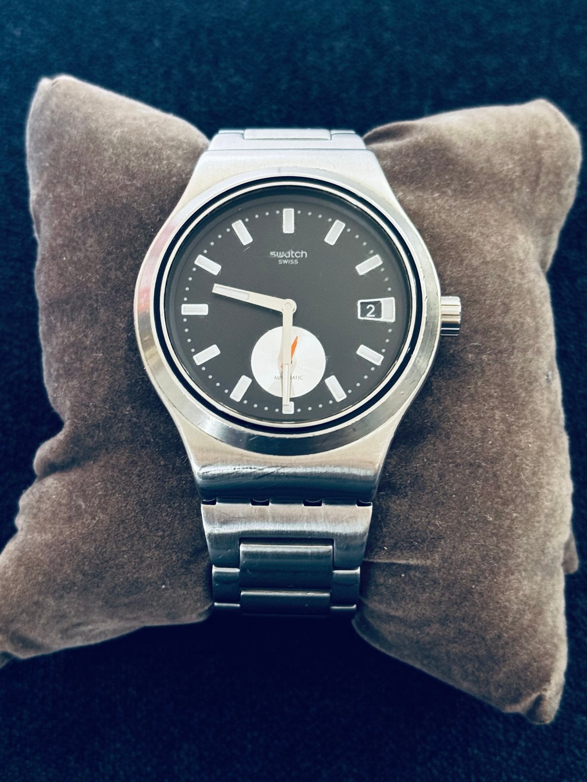 Swatch Irony Automatic Horloge - Zwart Wijzerplaat, RVS, Gebruikt, Staal, Polshorloge, Swatch
