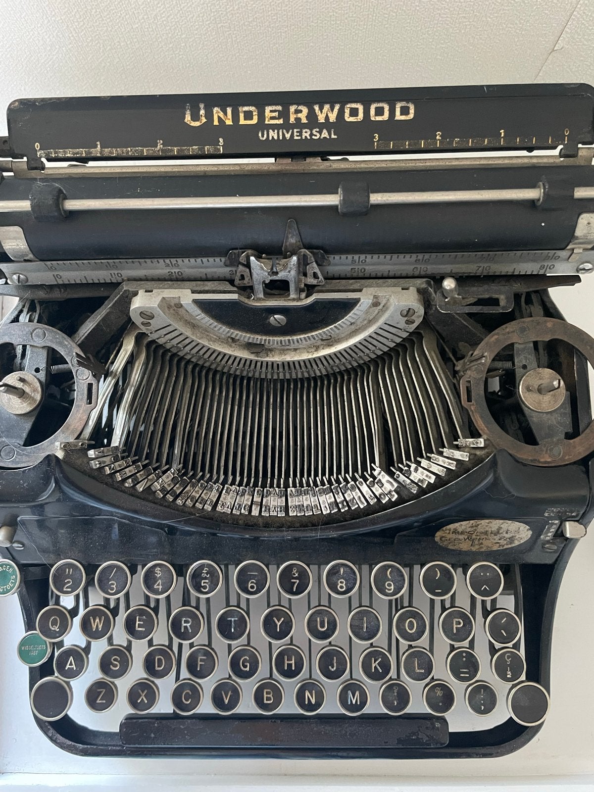 Antieke Underwood Universal typemachine met accessoires, Ophalen