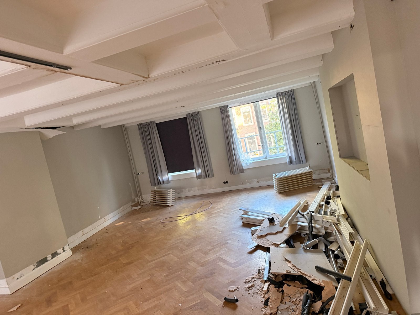 350m2 eiken parket vloer - zelf demonteren, Gebruikt, 10 m² of meer, 10 tot 30 cm, Hout