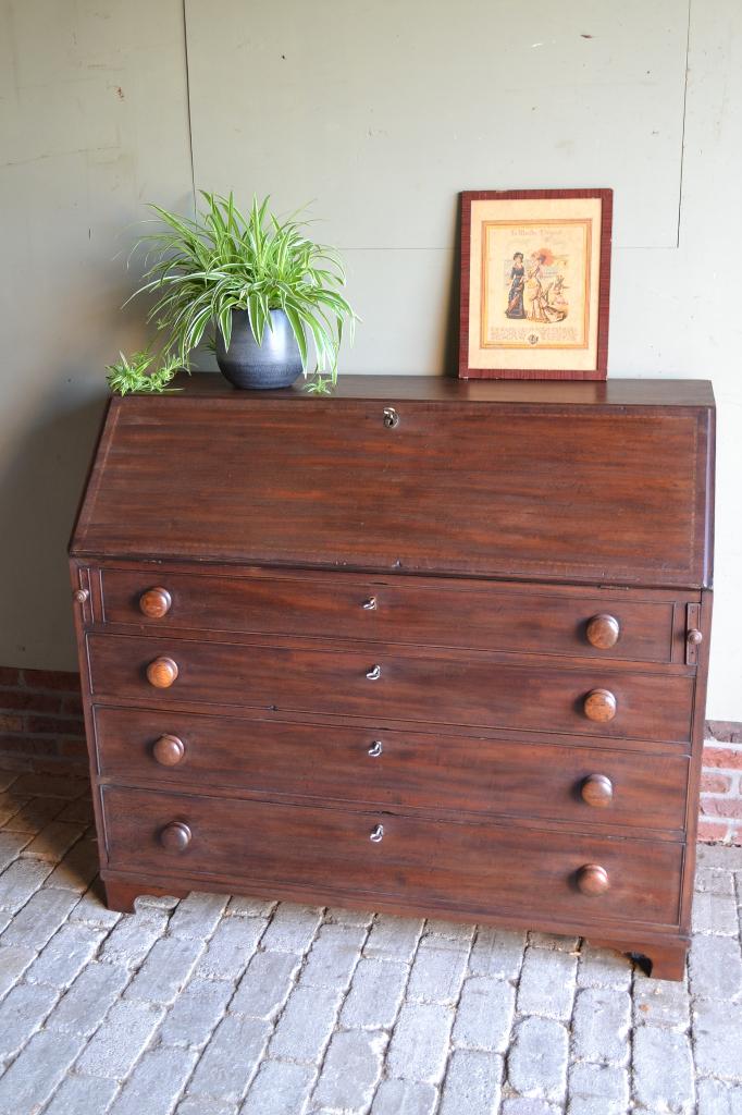 Prachtige antieke mahonie secretaire, bureau, buro, ladekast, Antiek en Kunst, Verzenden