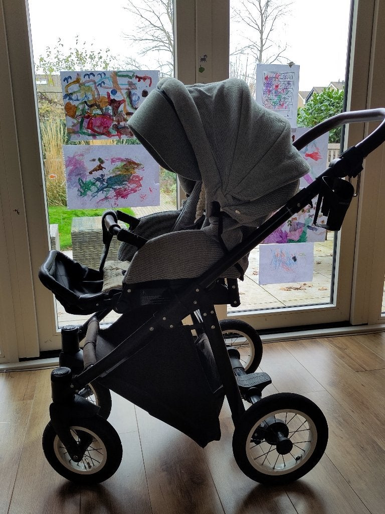 Kinderwagen van Angelcab, Kinderen en Baby's, Kinderwagens en Combinaties, Gebruikt, Combiwagen, Verstelbare duwstang, Ophalen