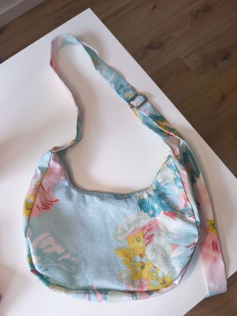 Handmade Pastel Floral Hobo Bag, Verzenden, Nieuw, Blauw, Schoudertasje