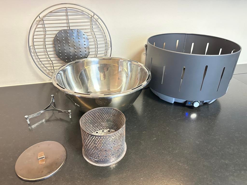 Quigg Fast and easy grill kolenbarbecue rookvrij voor binnen, Ophalen, Zo goed als nieuw