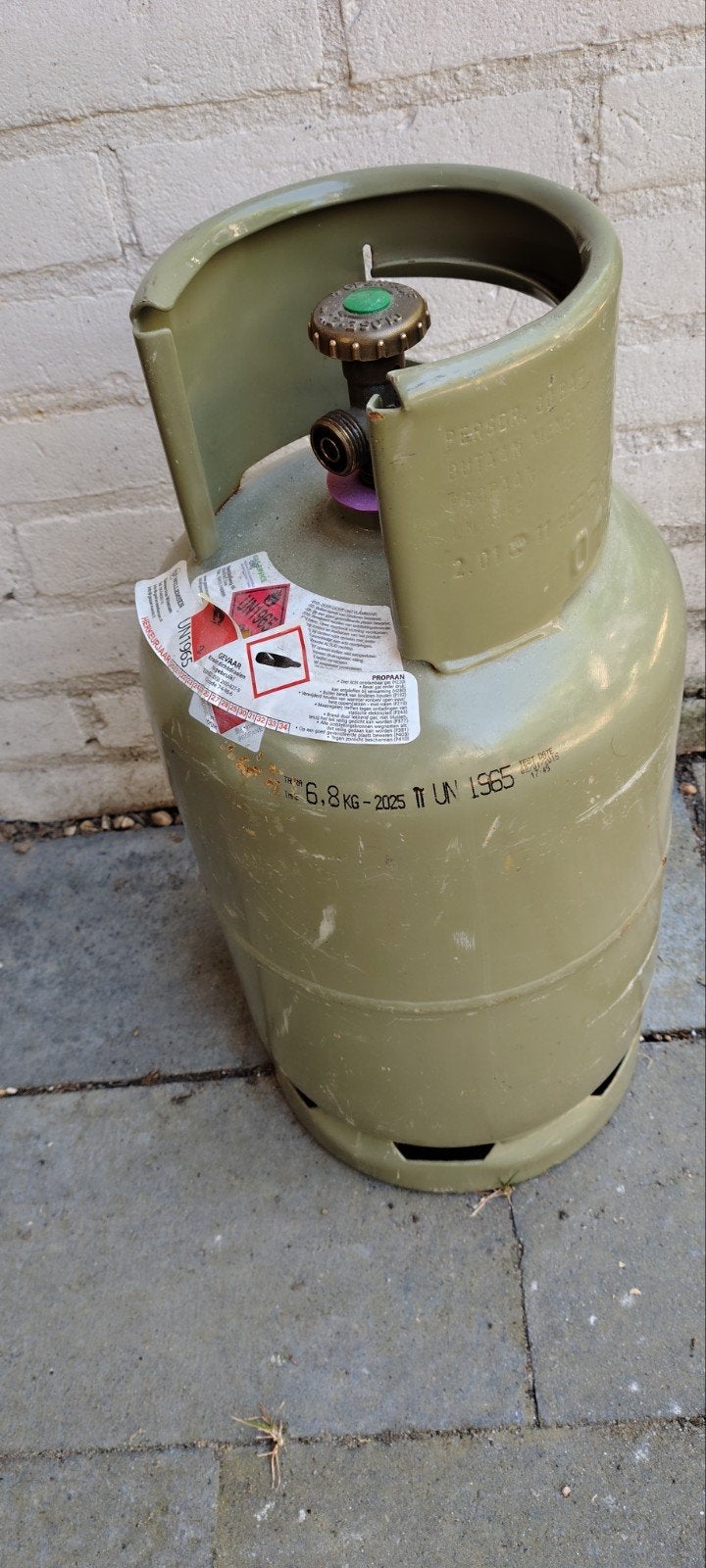gasfles, Ophalen