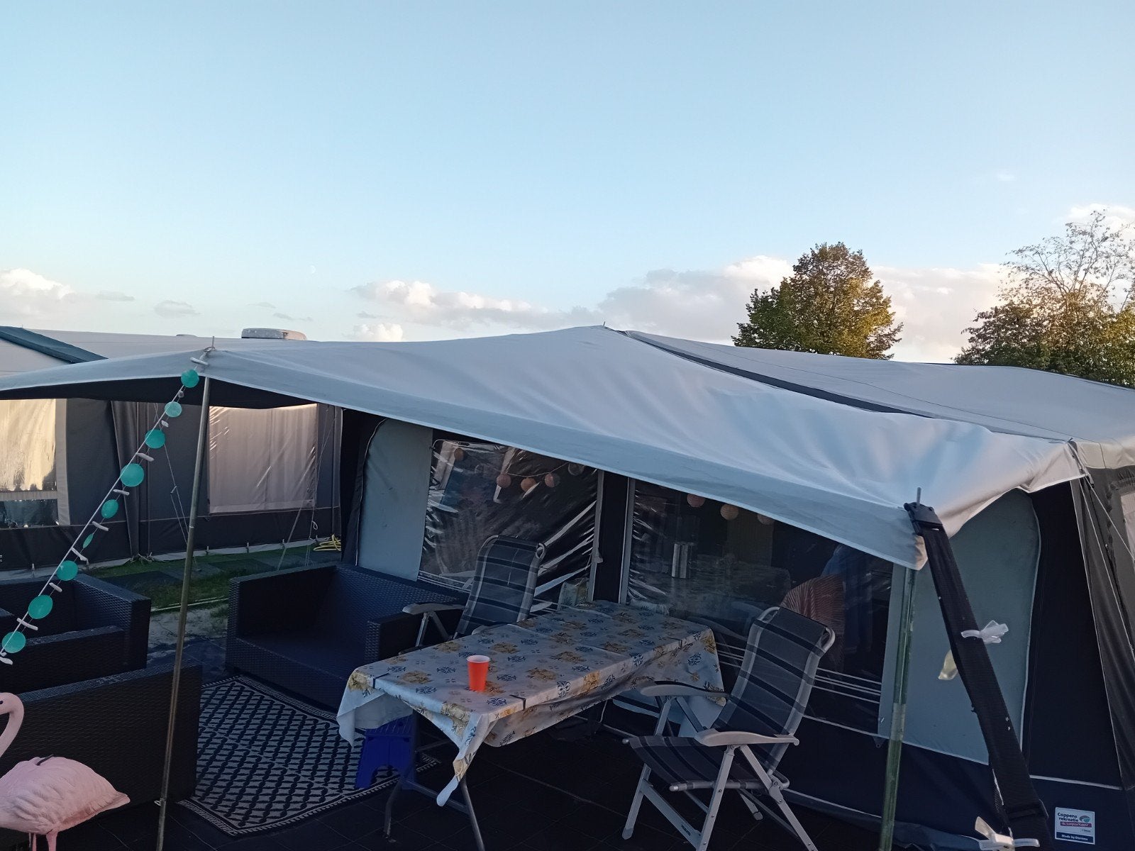 Luifel maat 12, 240cm diep met frame, Caravans en Kamperen, Ophalen