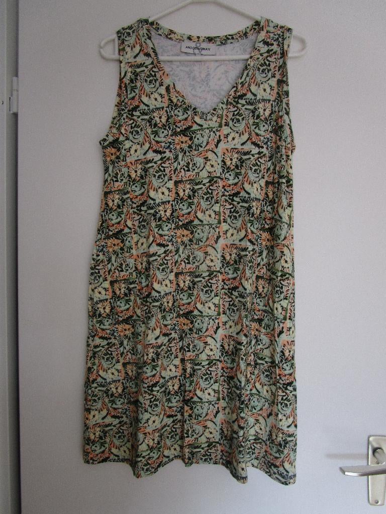 Andcowoman jurk maat M  mouwloos, Maat 38/40 (M), Ophalen of Verzenden, Knielengte, Groen