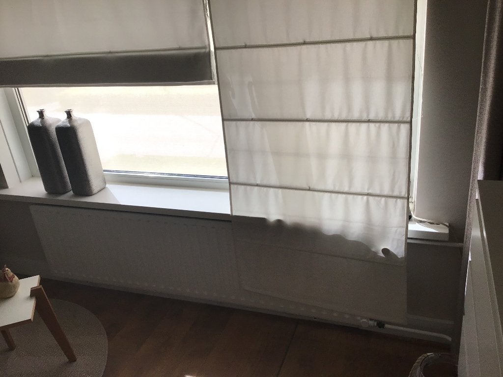 Vouwgordijn, Ophalen, Overige materialen, Beige, Zo goed als nieuw