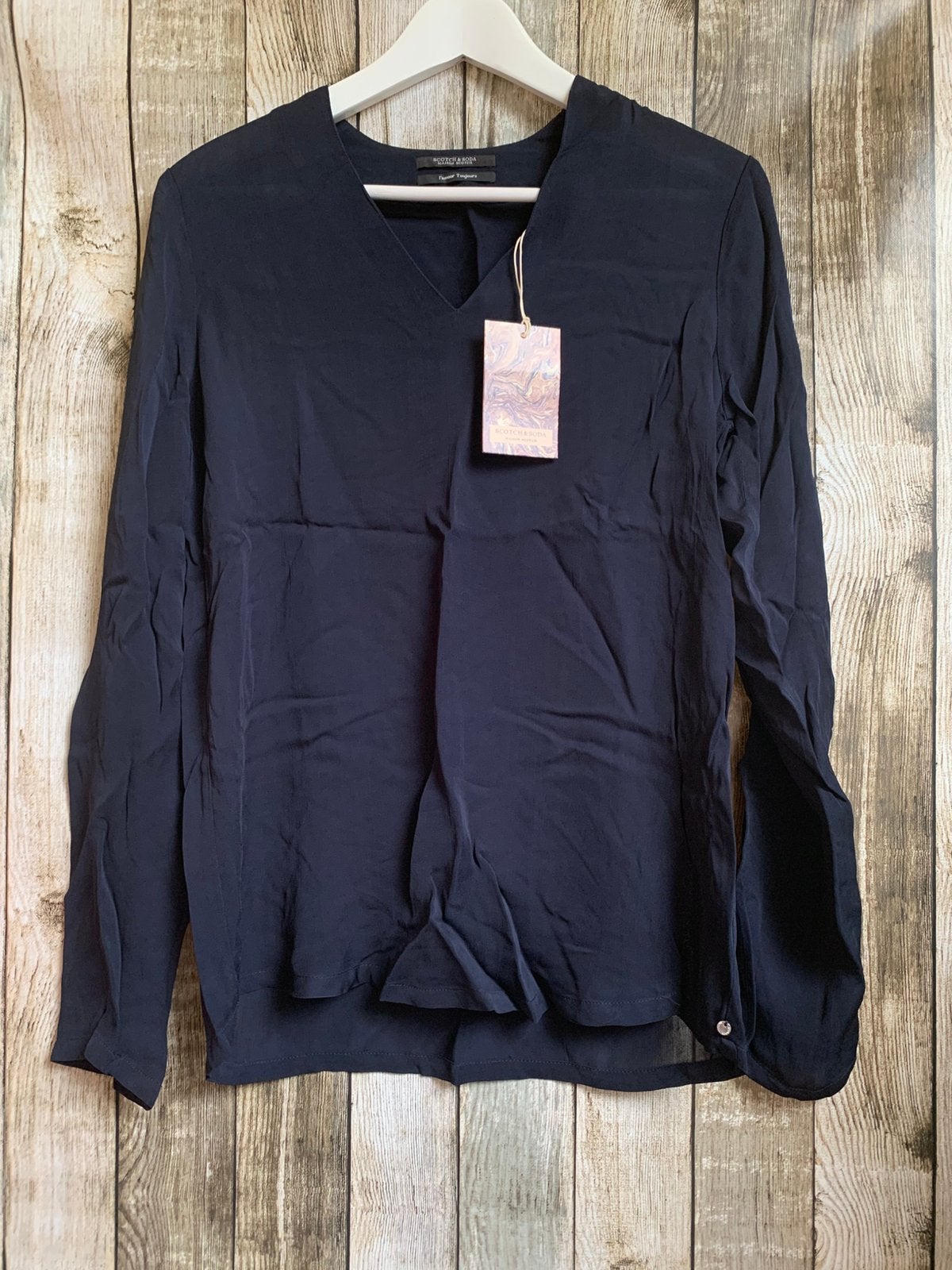 Maison Scotch super mooie blauwe blouse (Maat S) NIEUW!, Nieuw, Scotch & Soda, Maat 36 (S), Verzenden
