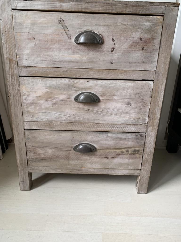 Steigerhouten ladekastje 50,-, Ophalen, Overige materialen, Modern, Industrieel, Cozy, Hip, Luxe, 50 tot 100 cm