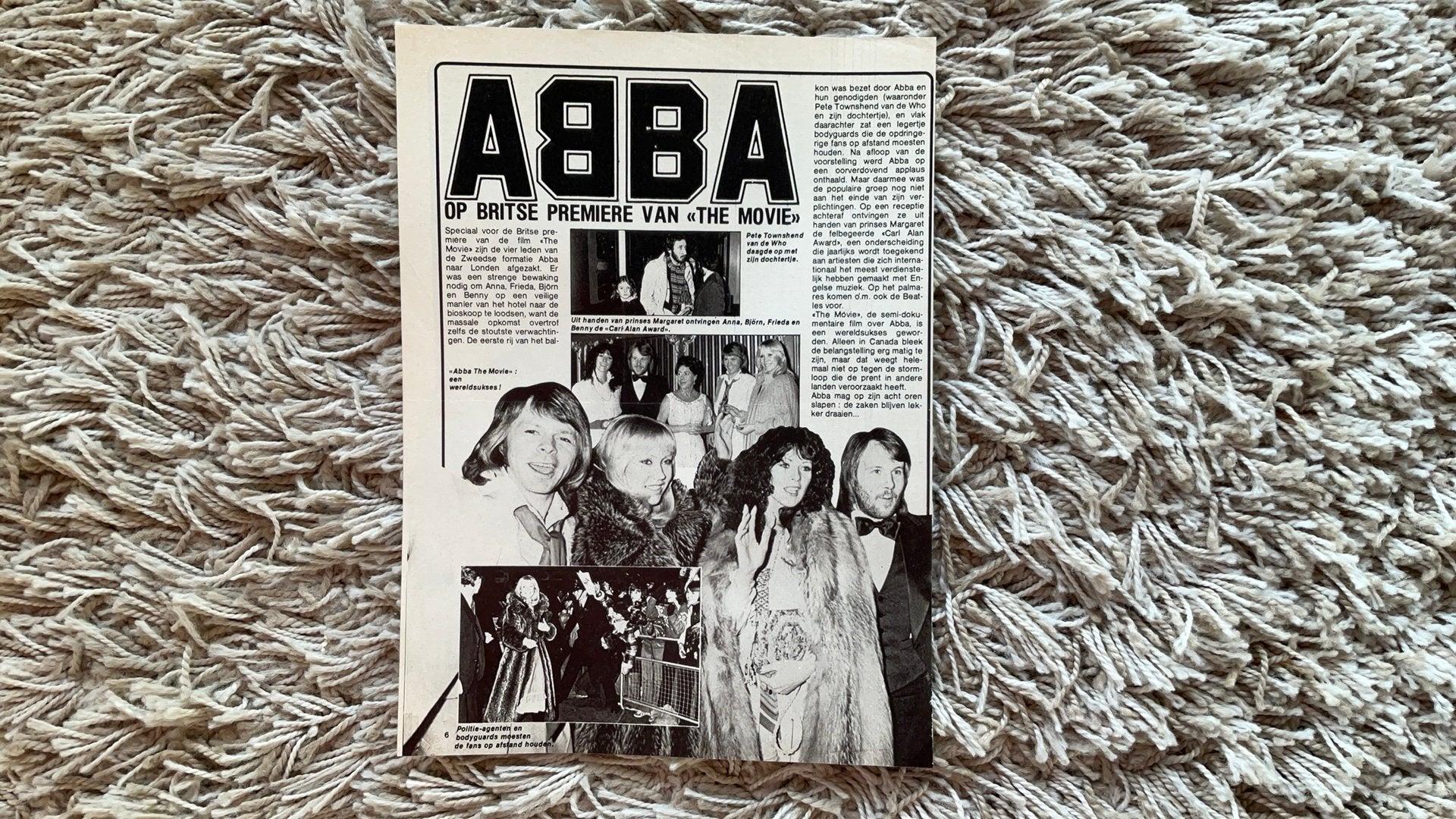 Joepie Artikel ABBA The Movie, Ophalen of Verzenden, Zo goed als nieuw, Boek, Tijdschrift of Artikel