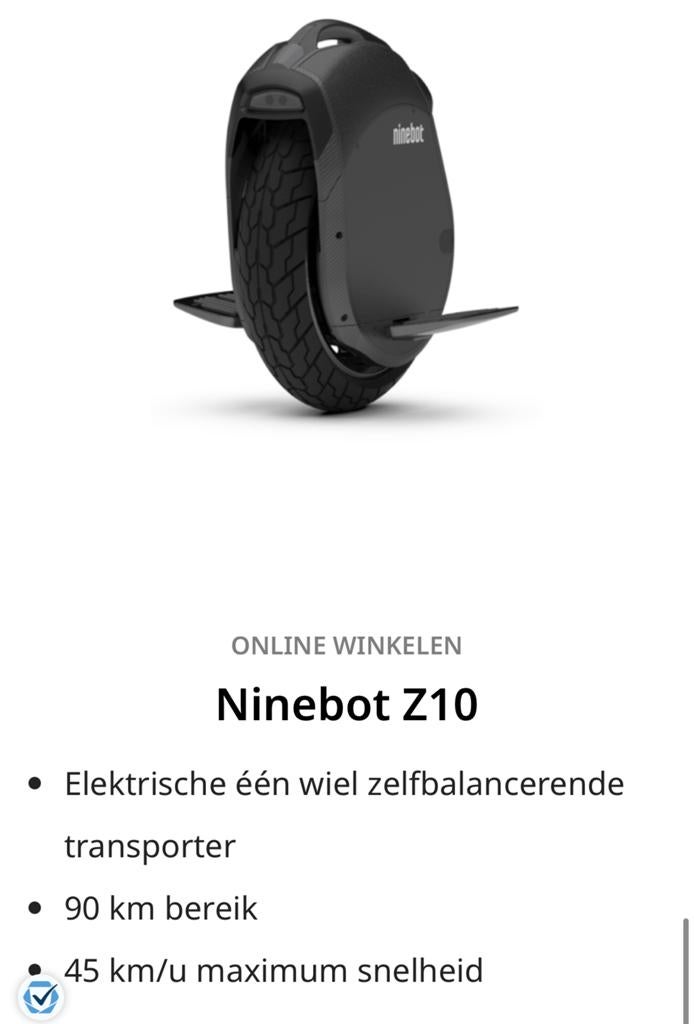 Ninebot Z10 - Liefhebber gezocht!!, Ophalen of Verzenden, Zo goed als nieuw