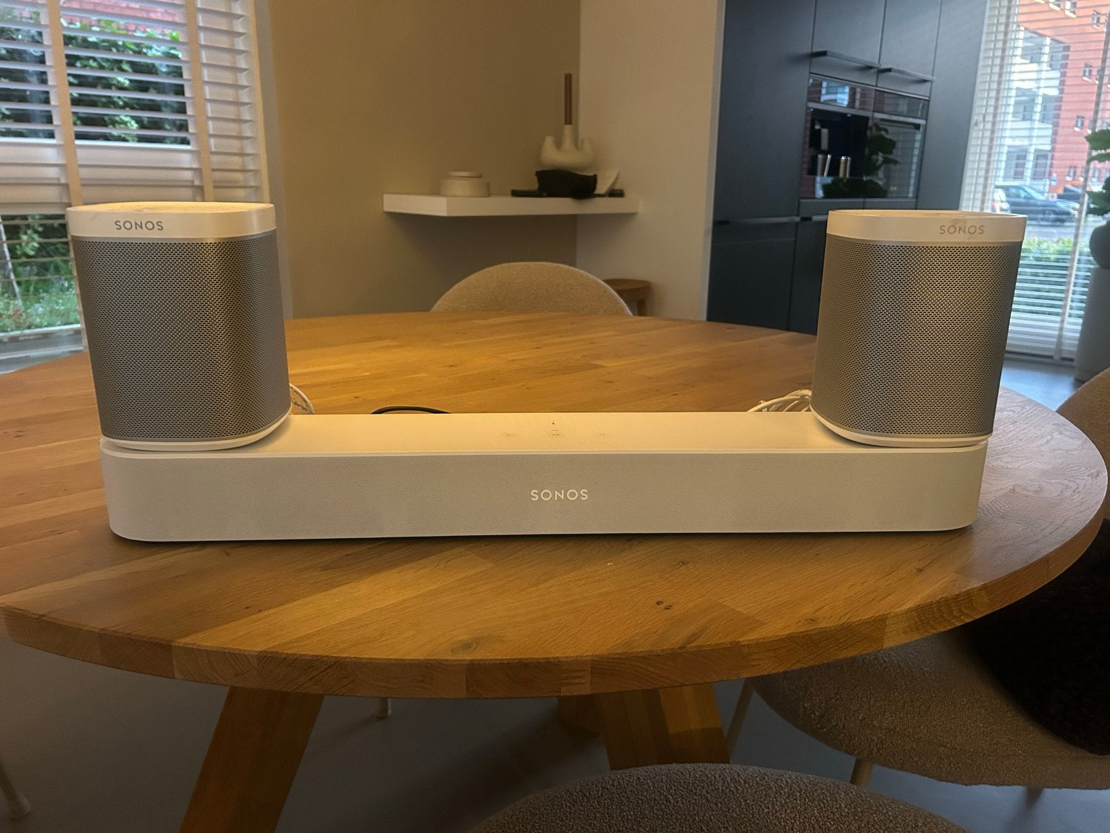 Sonos Beam Gen 1 met 2x Sonos play one, Audio, Tv en Foto, Luidsprekers, 150 watt of meer, WiFi, Ophalen of Verzenden, Zo goed als nieuw