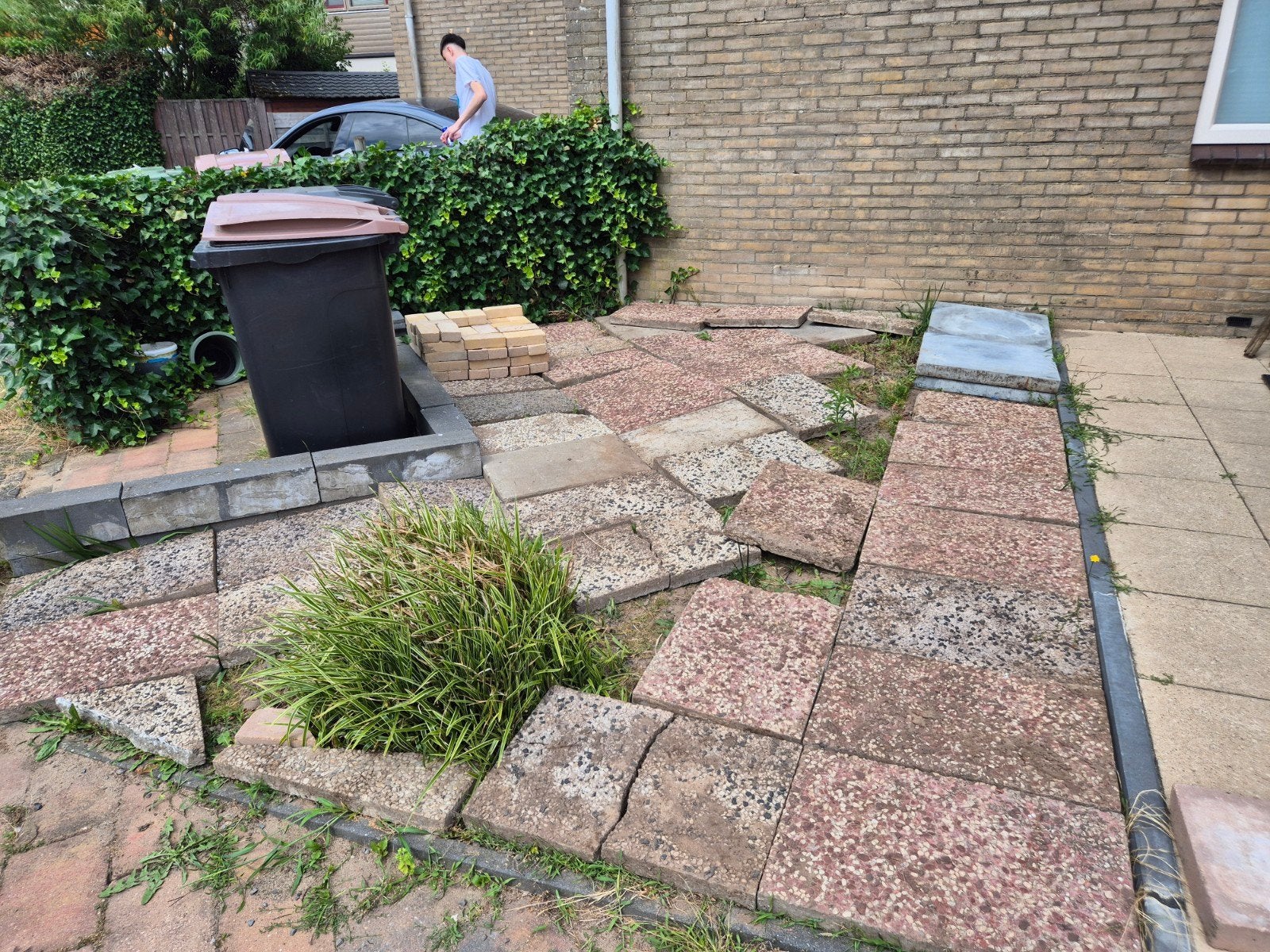 Gratis af te halen: ca. 20m2 gebruikte grindtegels, Ophalen of Verzenden