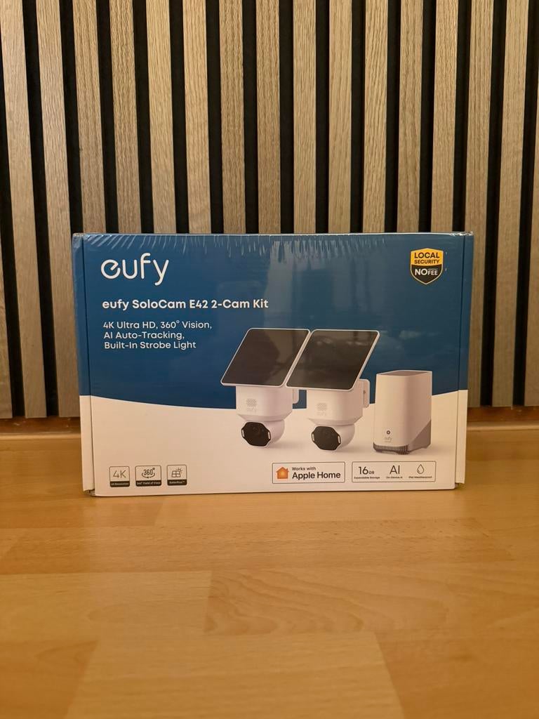 Eufy SoloCam E42 Duo Pack + Homebase 3 Nieuw, Audio, Tv en Foto, Videobewaking, Ophalen of Verzenden, Nieuw