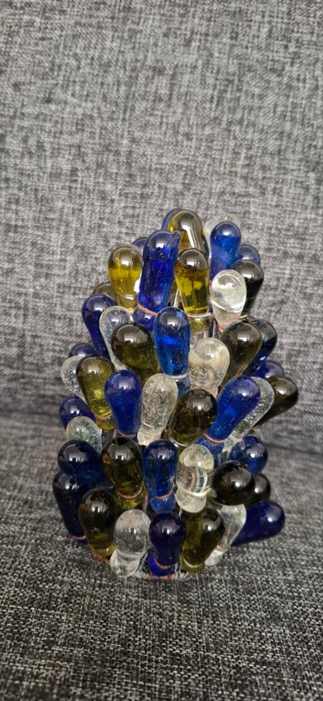 Murano Art Noveau Czech Glass Grape Cluster Fruit Lamp, Ophalen of Verzenden