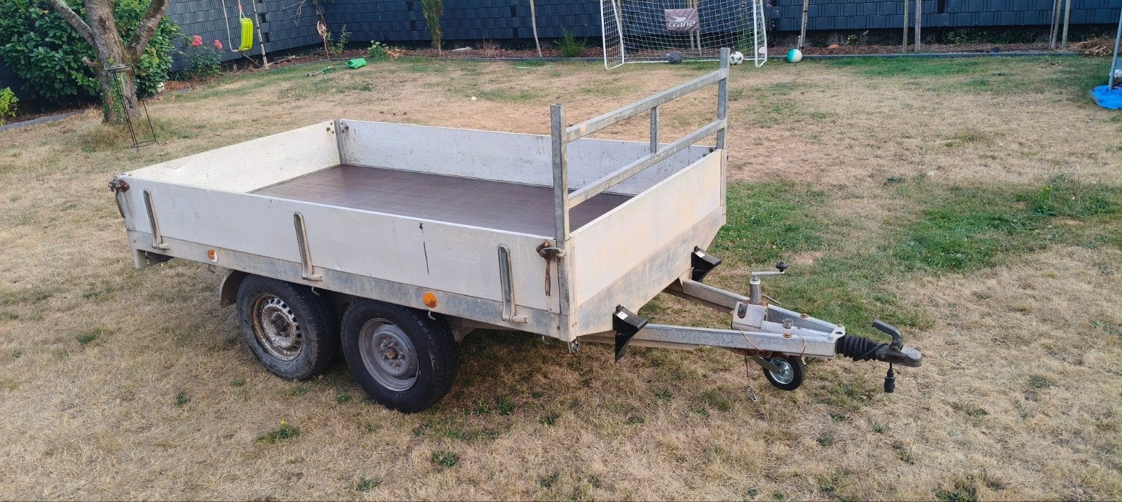 plataeuwagen met dubbele as, Auto diversen, Aanhangers en Bagagewagens, Ophalen, Gebruikt