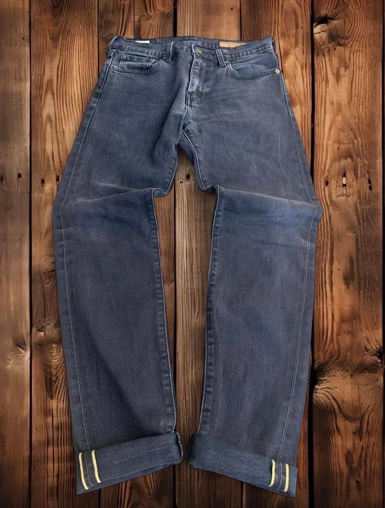 Levi's 512 Slim Taper Jeans W29 L32 Black Gold Selvedge, Ophalen of Verzenden, Gedragen, Zwart, W32 (confectie 46) of kleiner