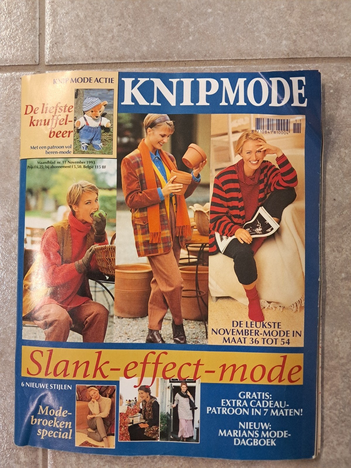 vintage knipmode november 1993, Verzenden, Zo goed als nieuw, Vrouw, Knipmode