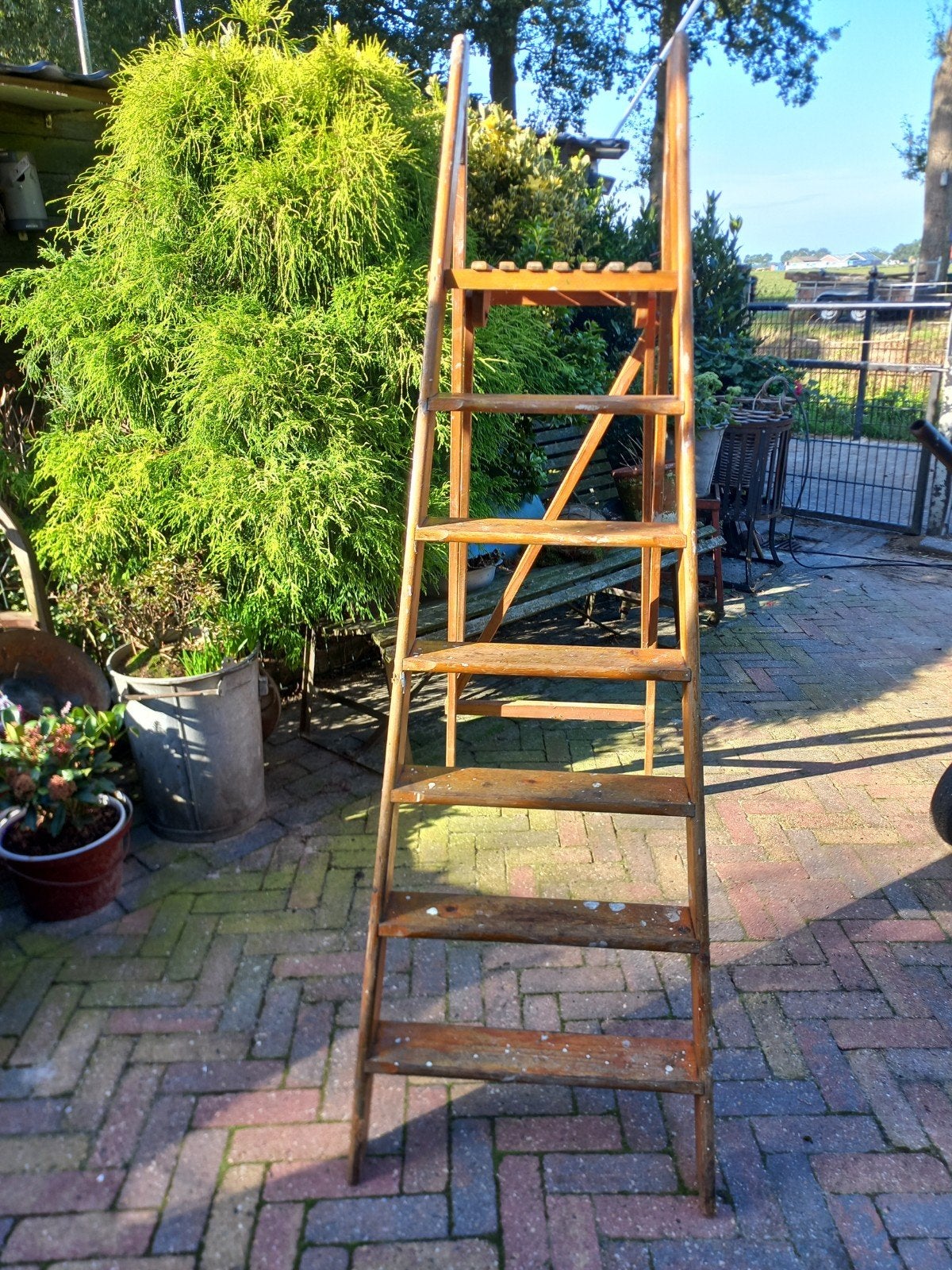 Houten schilderstrap - 1.52m hoog, decoratief, Ophalen of Verzenden