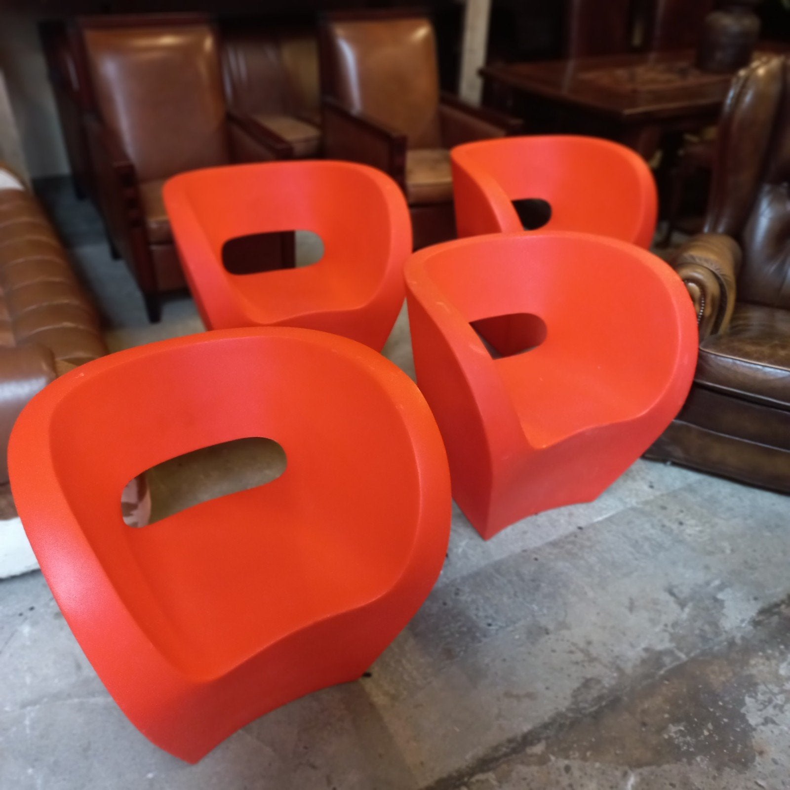 4x Moroso Little Albert stoelen door Ron Arad, Ophalen, Gebruikt, Vier