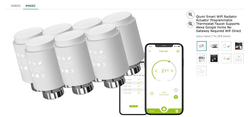 Smart WiFi Radiator Actuator, Ophalen, 30 tot 80 cm, Radiator, Zo goed als nieuw