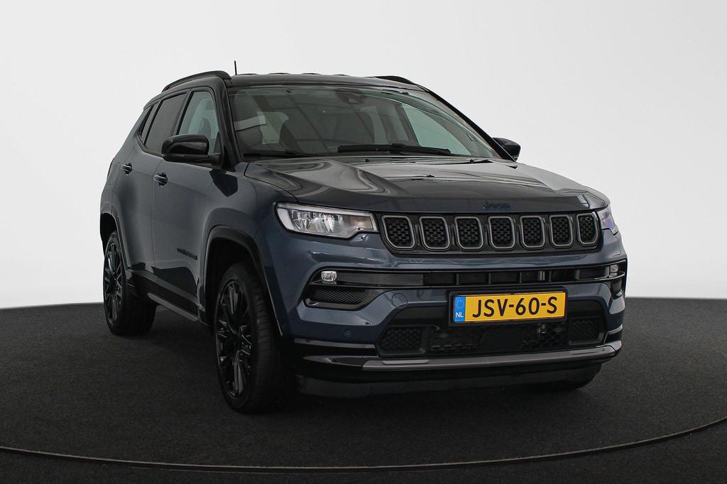 Jeep Compass 4xe 240 Plug-in Hybrid Electric S SOH 98% Leder, Automaat, 4 cilinders, Blauw, Bedrijf