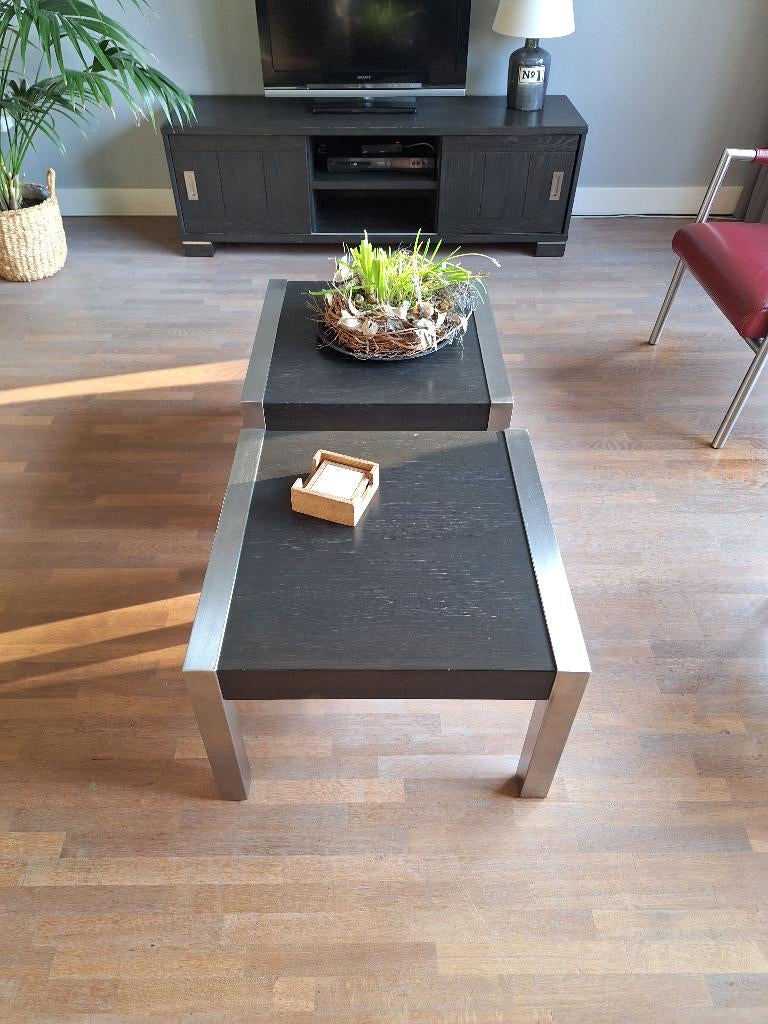leuke meubels zwart, Huis en Inrichting, Ophalen, Gebruikt, Leer, Modern