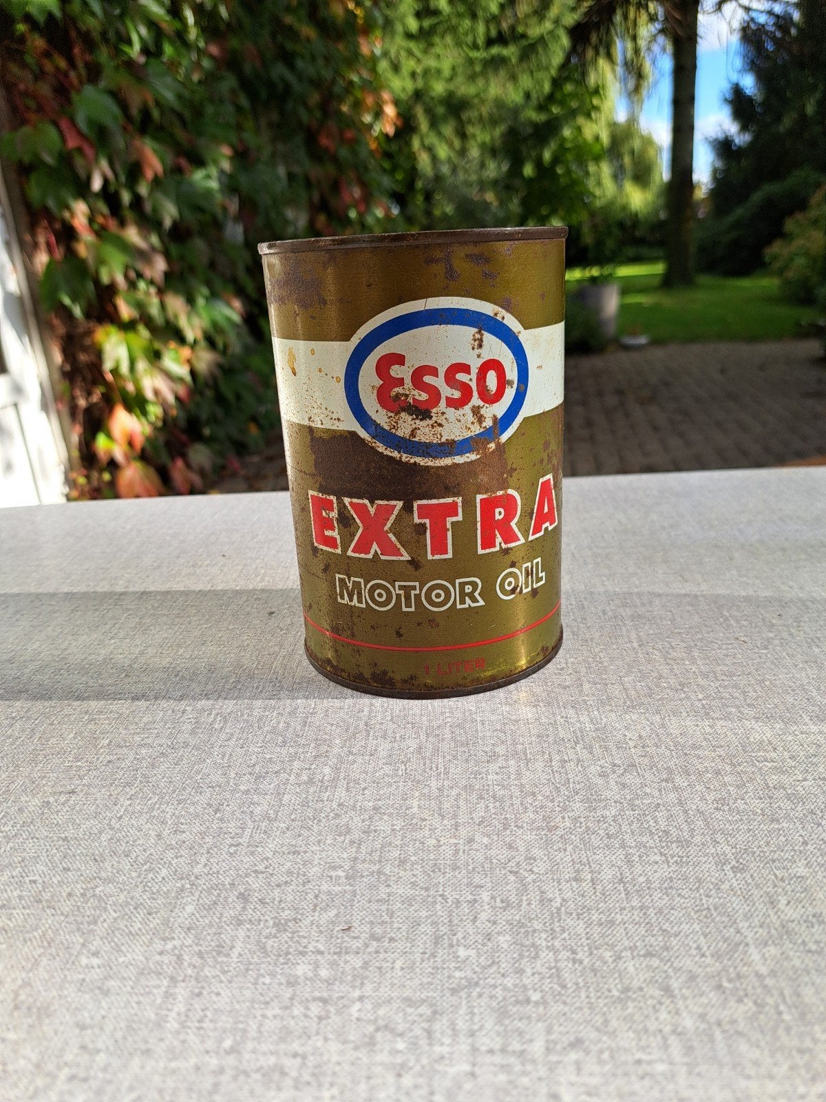 oud Esso blik (leeg), Ophalen of Verzenden, Gebruikt, Verpakking