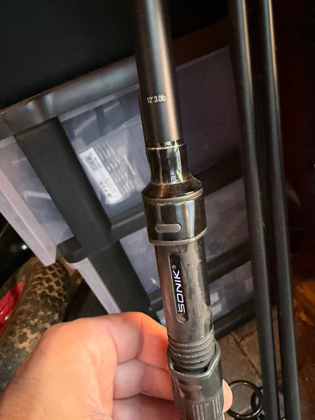2x Sonik S3 Carp Rod Shrink 12ft incl. Solar Rod Sleeves, Ophalen, Zo goed als nieuw, Werphengel