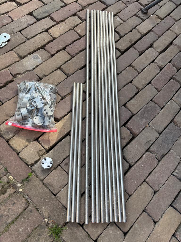 RVS raambeveiliging / inbraakbeveiliging voor schuurramen, Ophalen, Gebruikt, Overige metalen