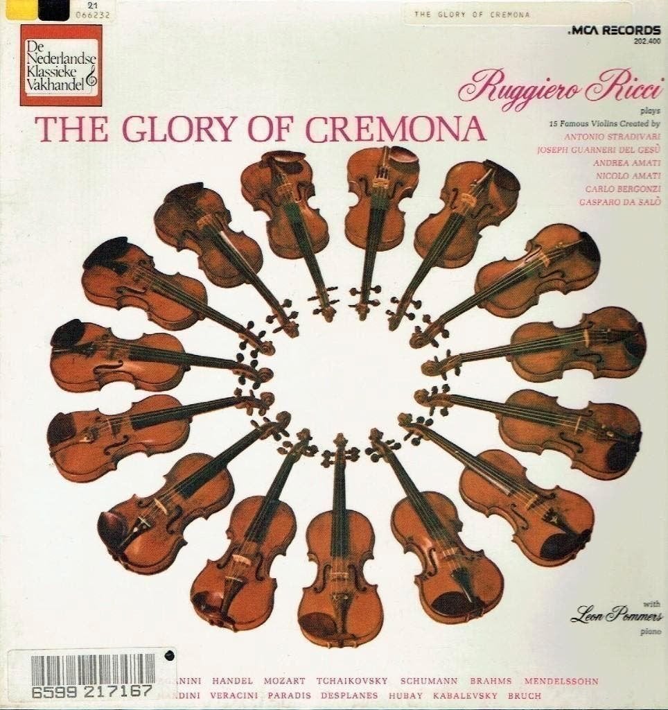 Ruggiero Ricci – The Glory Of Cremona, Kamermuziek, Verzenden, Zo goed als nieuw, 12 inch