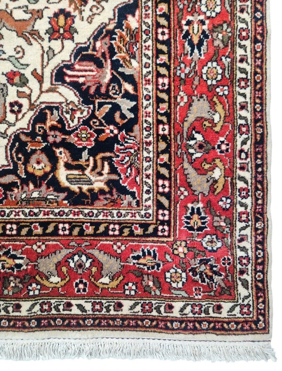 Handgeknoopt oosters Perzisch wol tapijt medallion 168x270cm, Geel, 150 tot 200 cm, 200 cm of meer, Ophalen of Verzenden
