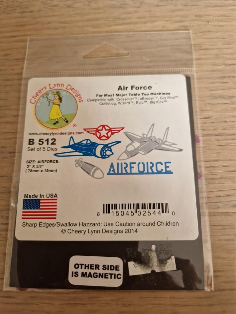 Cheery Lynn Designs Snijmal Air Force B512 Nieuw, Hobby en Vrije tijd, Ophalen of Verzenden, Nieuw