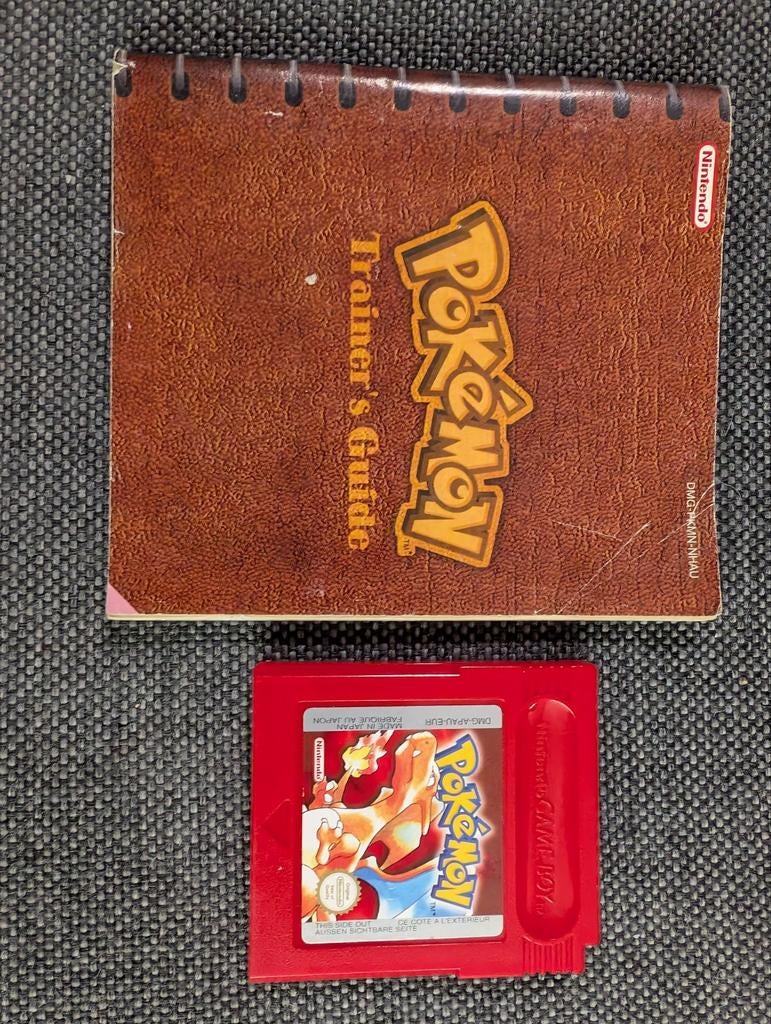 Pokémon Red (GB) + Trainer's Guide, Spelcomputers en Games, Games | Nintendo Game Boy, Zo goed als nieuw, 1 speler, Vanaf 3 jaar