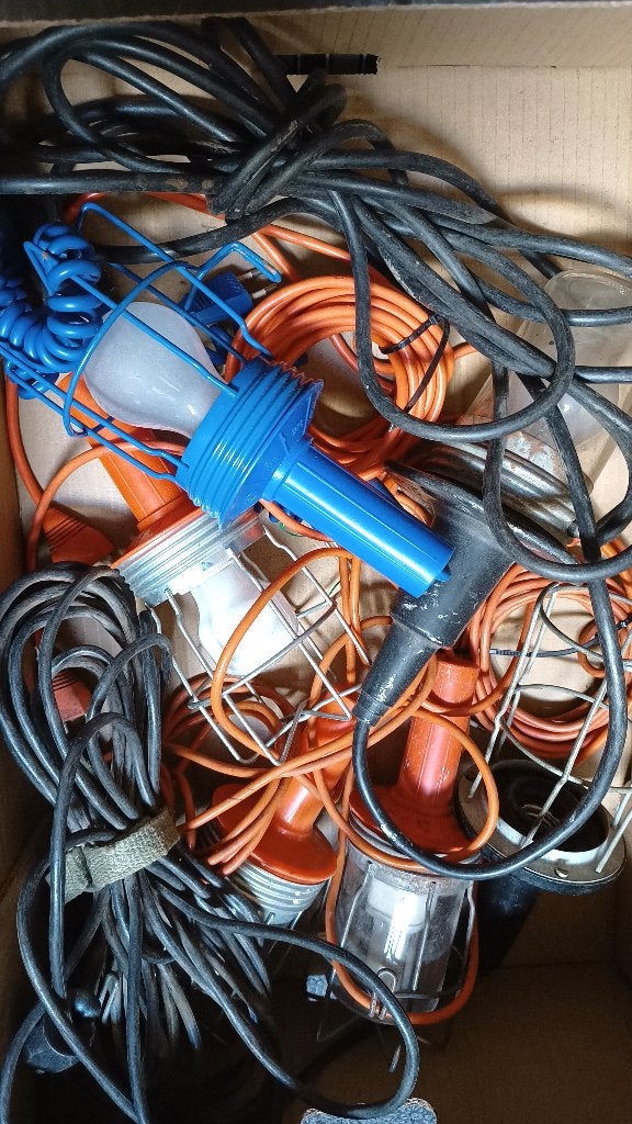 Industriële looplamp -garagelampen -kooilampen- stolplampen, Antiek en Kunst, Ophalen