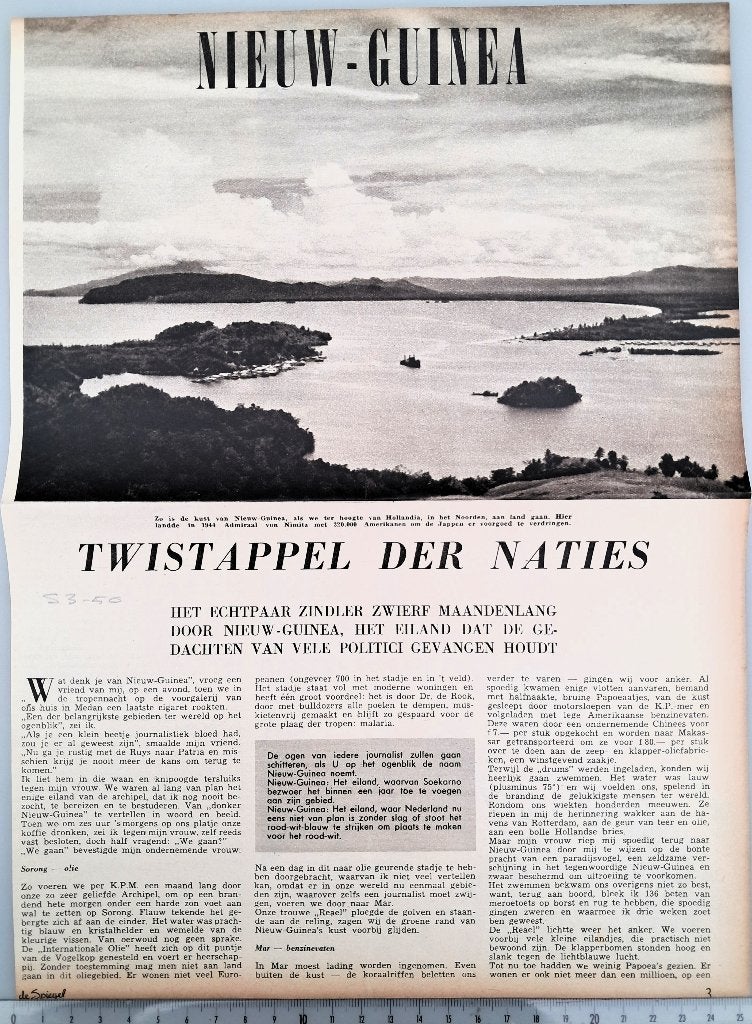 Leger Indië 1950; Nieuw-Guinea, twistappel der naties, Verzamelen, Verzenden, 1940 tot 1960, Gebruikt, Overige onderwerpen
