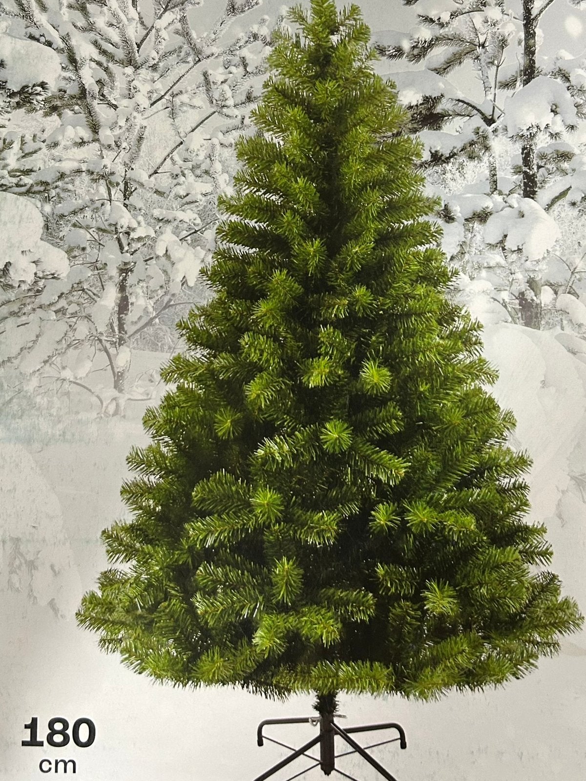 Schitterende kunst Kerstboom 180 cm met voet en doos., Ophalen, Zo goed als nieuw