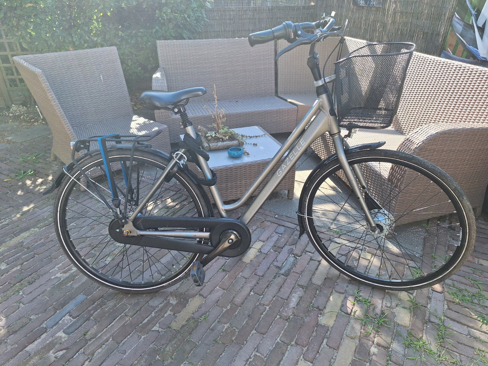Gazelle Vento C7 Damesfiets met Voordrager, Ophalen, Velgrem, Versnellingen, Gazelle