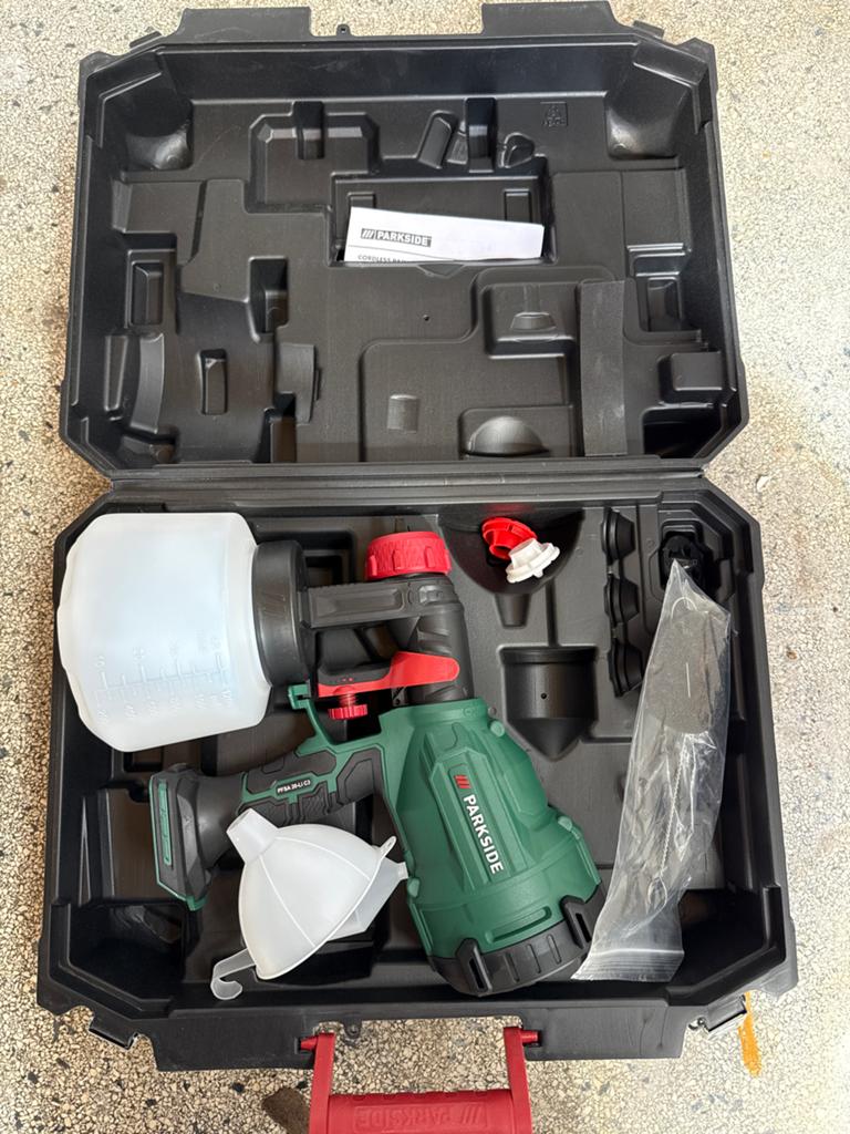 Parkside Accu Verfspuit PFSA 20-Li C3 - niet gebruikt, Ophalen, Overige typen, Nieuw, 30 tot 70 mm